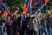 Parade in Donetsk on May 11, 2019