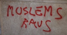 Antiislamische Schmiererei Wiener Innenstadt