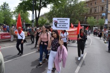 1. Mai 2018 in Wien: Protest gegen Terrorprozess Anatolische Föderation