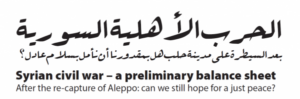 Syrischer Bürgerkrieg – eine Zwischenbilanz