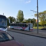 Geschmückte Straßenbahn