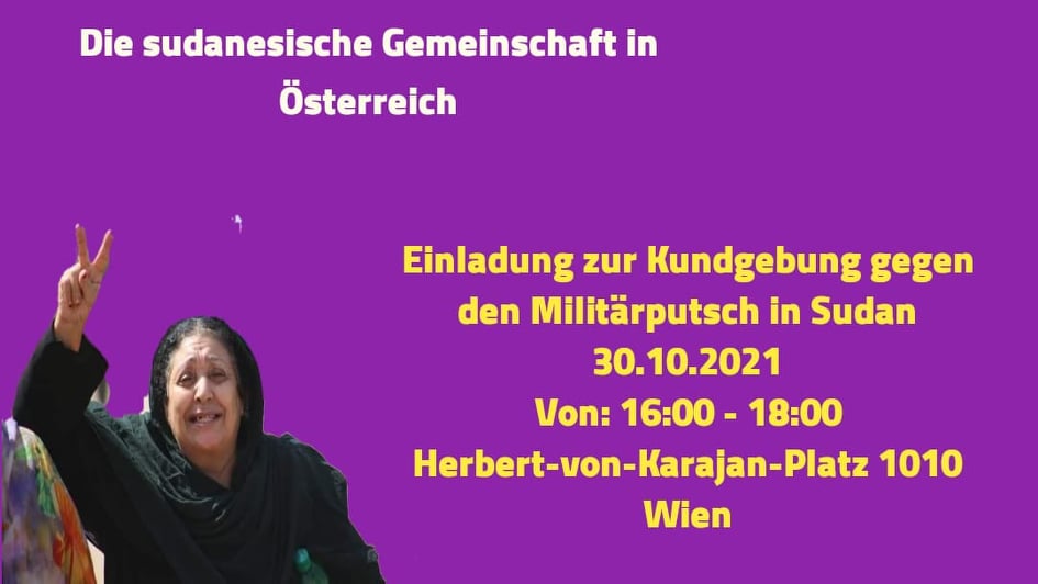 Kundgebung gegen den Militärputsch im Sudan