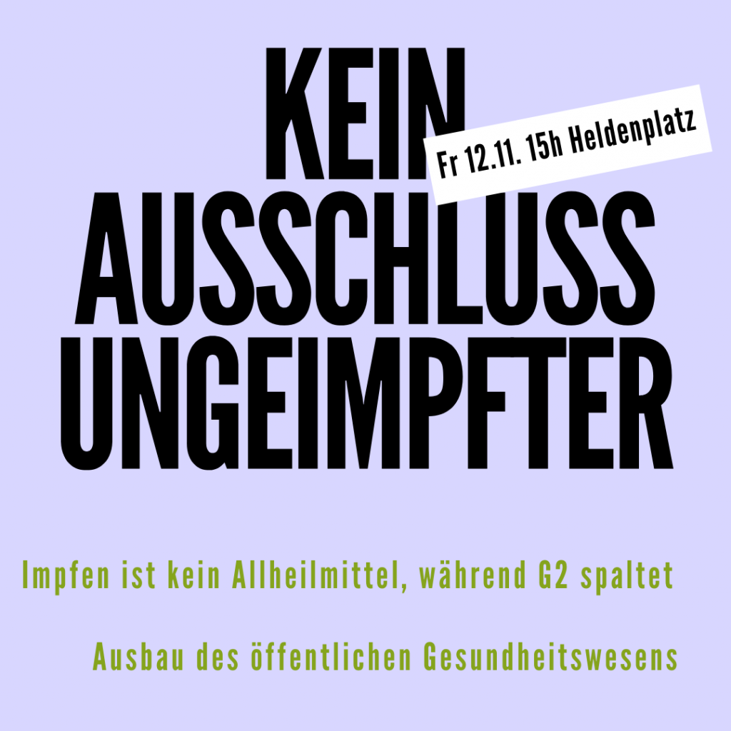 Kein Ausschluss Ungeimpfter